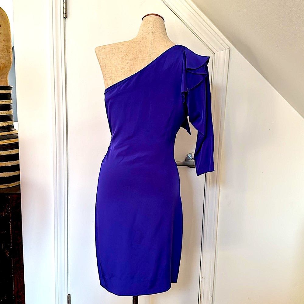 NWOT!! Diane Von Furstenberg One Shoulder Cocktail Dress!!!! - Picture 3 of 6